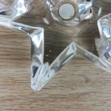 Bougeoir etoile en verre cristallerie lorraine
