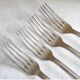 Silver metal forks, BB