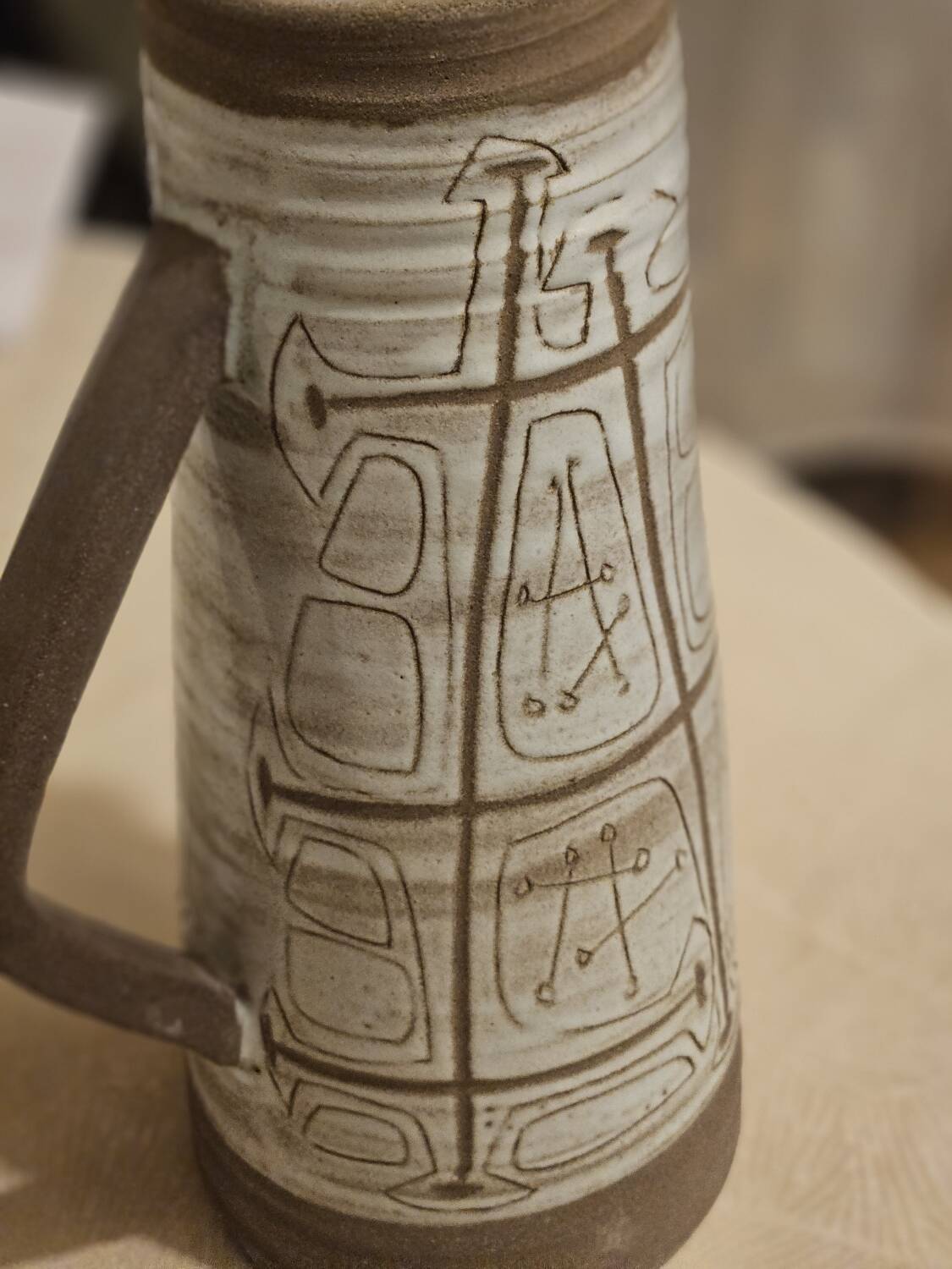 Orangeade service in stoneware — Potters of Accolay — 1950s-70s