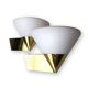 Brass and opaline wall lamp Limburg Germany 1970
