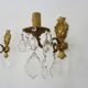 Pair of wall sconces in bronze and glass pendants from the 1970s.