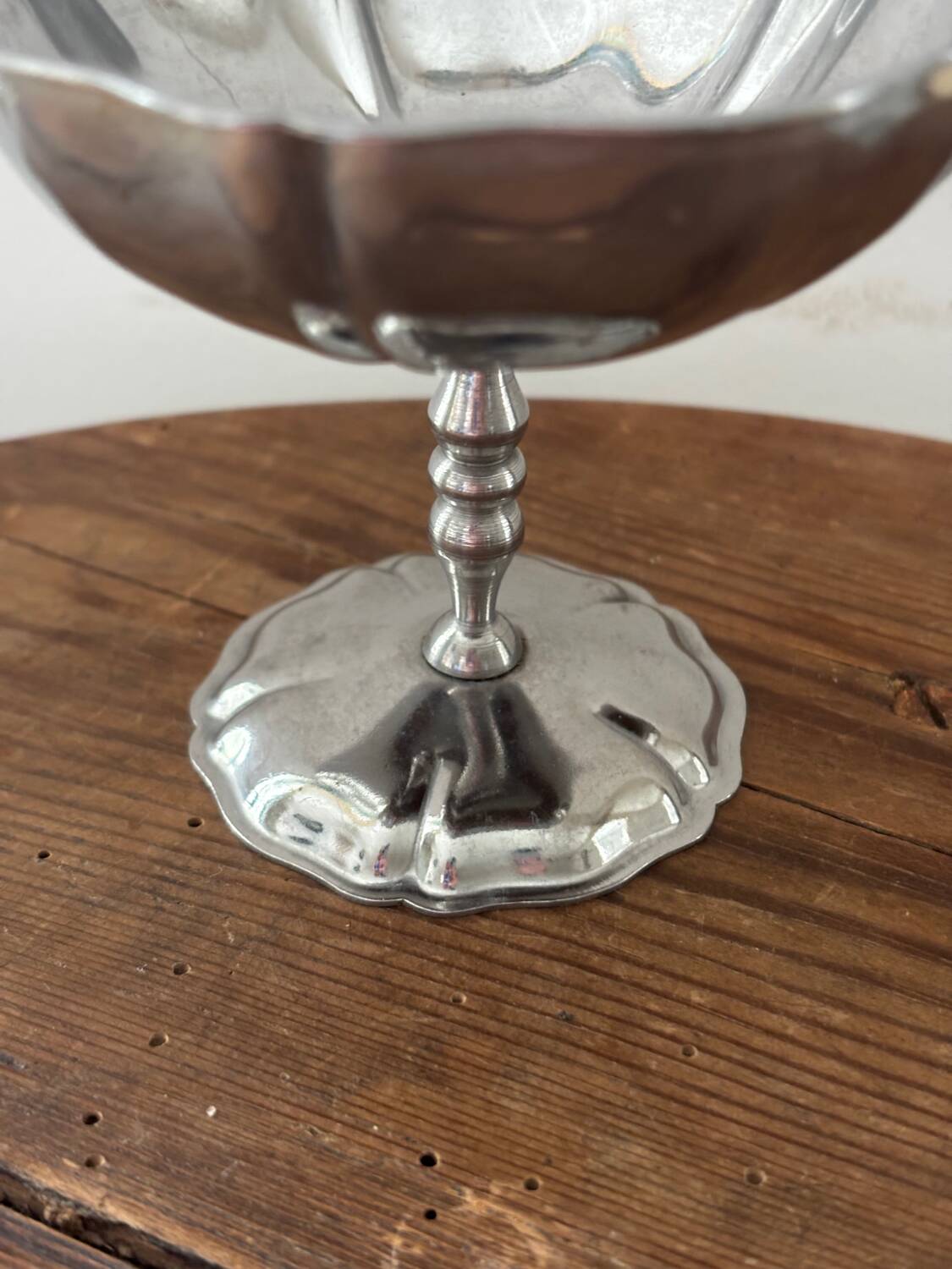 Vintage set of 6 finely engraved stainless steel bowls.