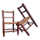 Mini wooden and straw chair - brutalist look