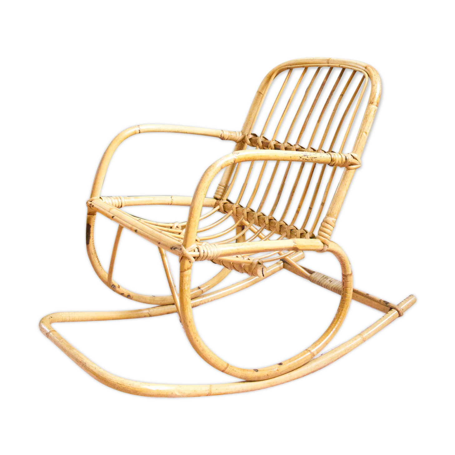 Rocking flesh child rattan