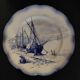 Sarreguemines earthenware plate with Marine decor late 19th century early 20th century