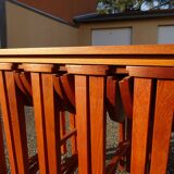4 nesting teak rolling table Scandinavian design from the 60s Poul Hundevad