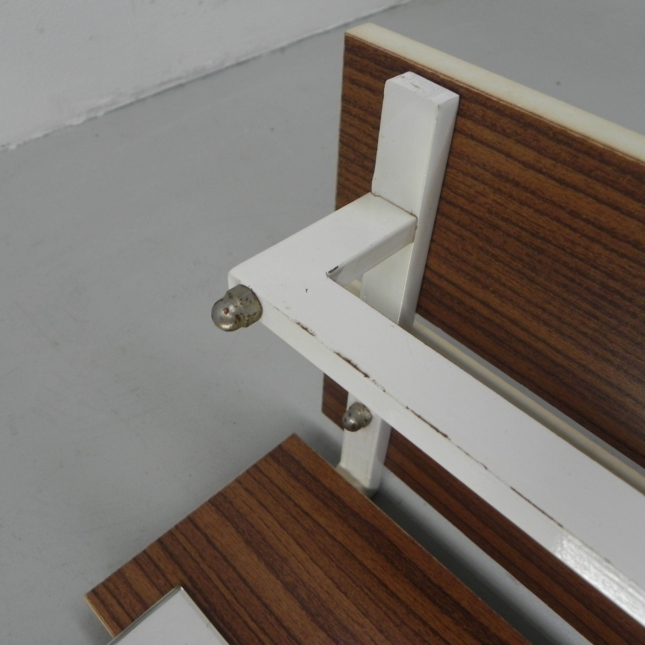 Vintage wall coat rack with 8 hooks and mirror