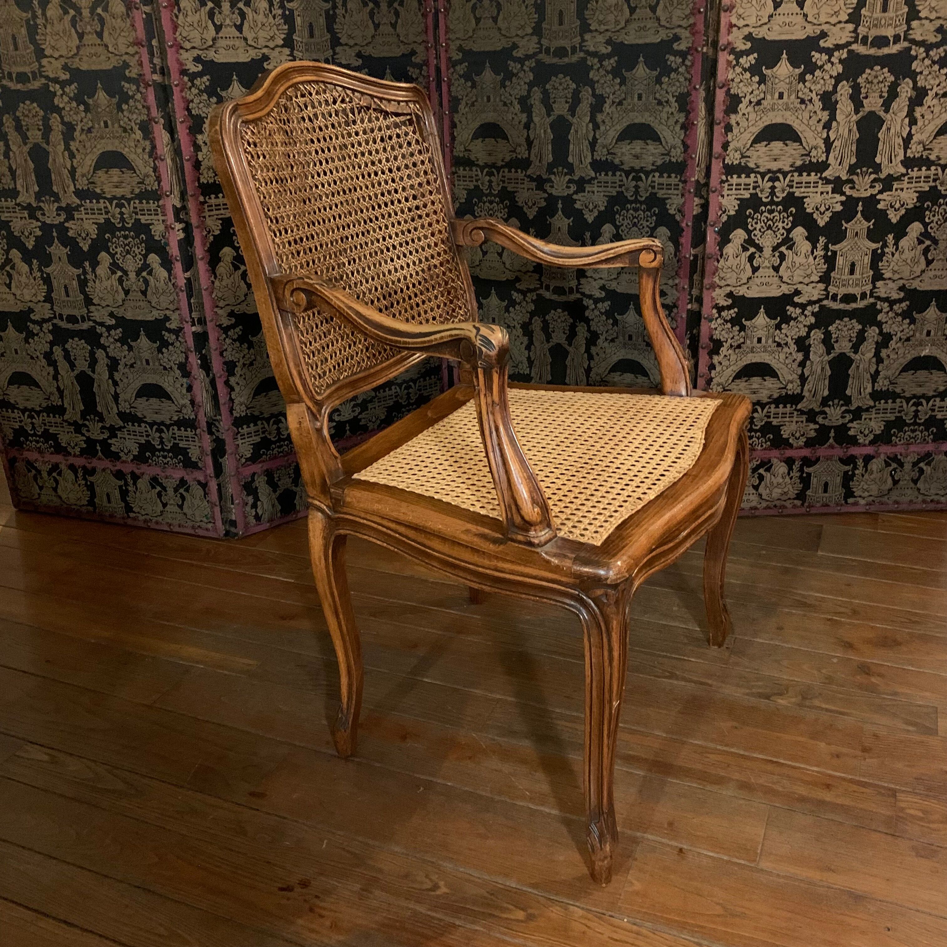 Regency canned armchair