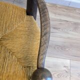 Genuine  Dudouyt style low oak armchair, 1940s