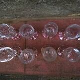 Series of twelve crystal champagne flutes