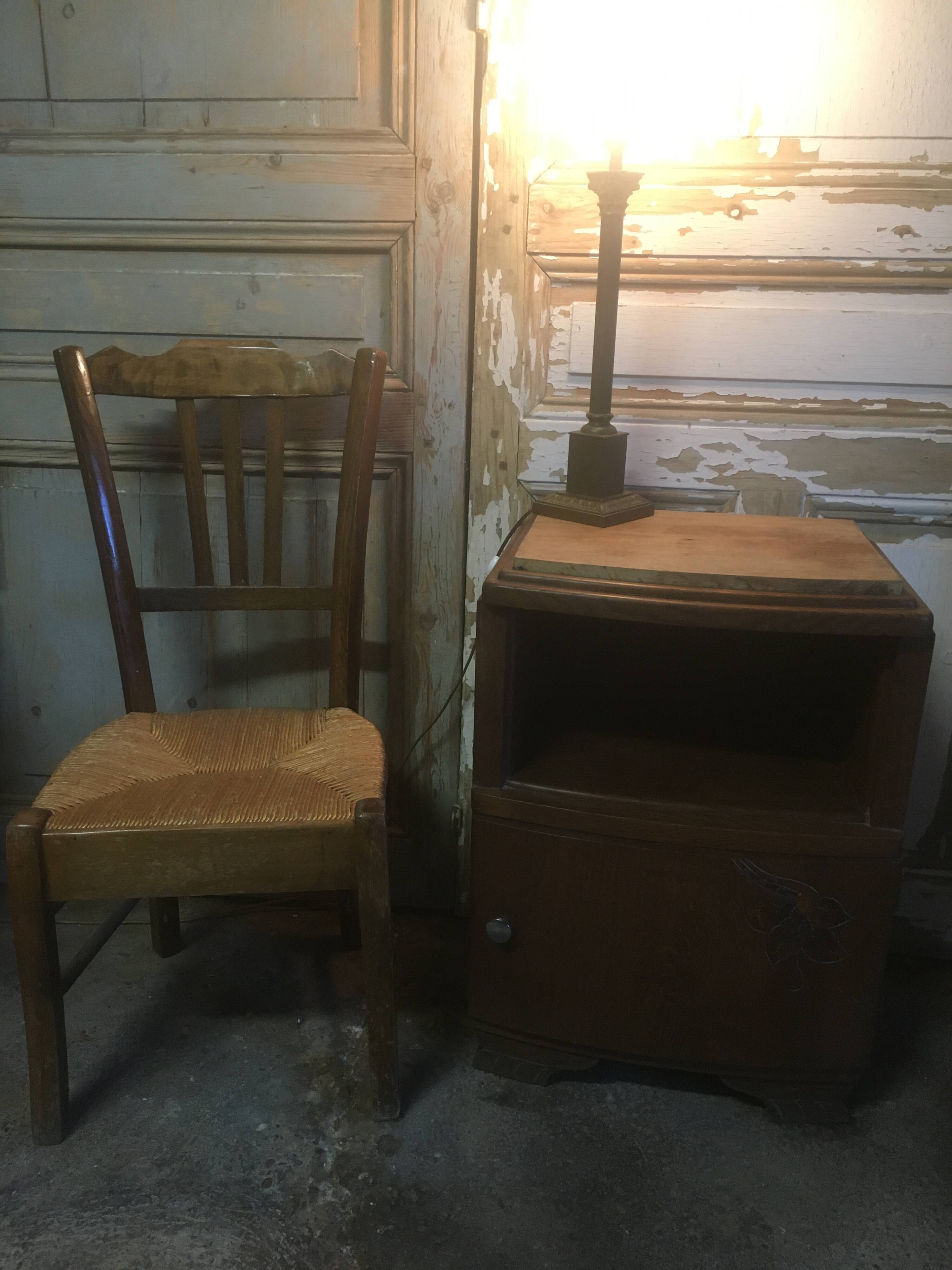 Oak bedside table from the 1930s/1940s.