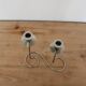 Vintage double candlestick in chrome metal – Spiral design