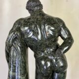 After the Farnese Hercules, a serpentine marble sculpture, a souvenir of the Grand Tour