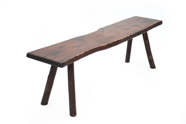 Banc bois brutaliste vintage, banc de ferme, hall d'entrée, décoration intérieur