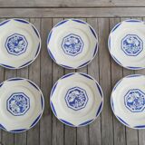 6 old flat plates