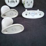 Wall mounted coat rack: Paris porcelain bathroom accessories