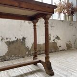 Set de deux tables bistrot en noyer et carrelage 1890