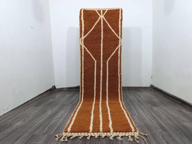 Handmade runner rug 300cm x 70cm
