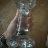 Bougeoir en verre Feuille