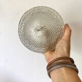 Vintage curved glass ceiling lamp