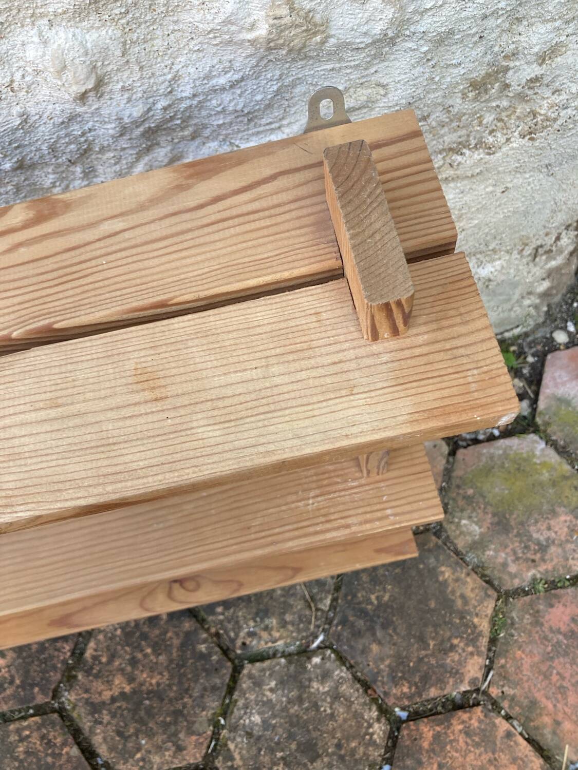 Vintage pine wall shelf