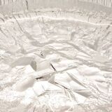 Crystal Bowl Empty Pocket 28 cm Signed Tapio Wirkkala Lunaria Design Finland