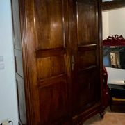 Mahogany wardrobe with fluted columns. Louis XVI style.