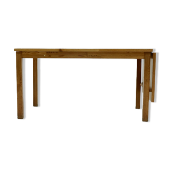 Scandinavian solid pine extendable dining table 1960s