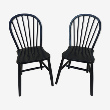 Pair of Windsor chair for black vintage Ercol