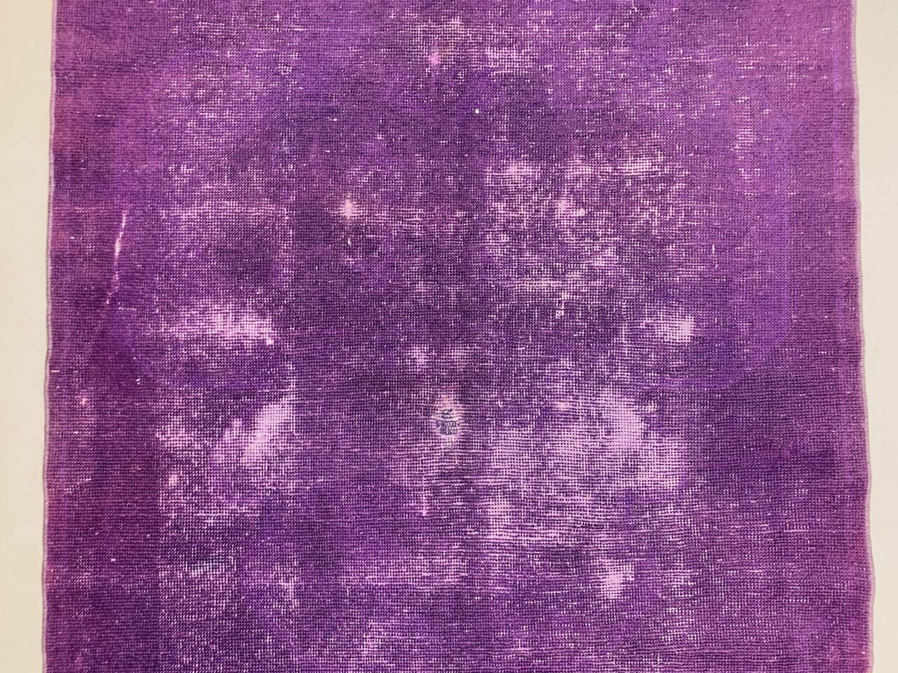 Old tribal Distressed Overdyed Vintage Turkish Wool Rug 214x115 cm Medium