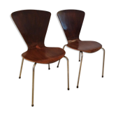 Paire de chaises années 50