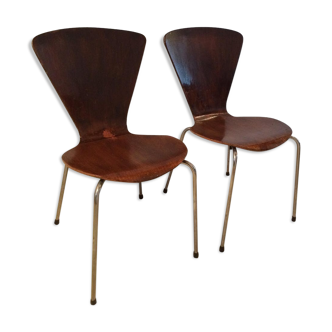 Paire de chaises années 50