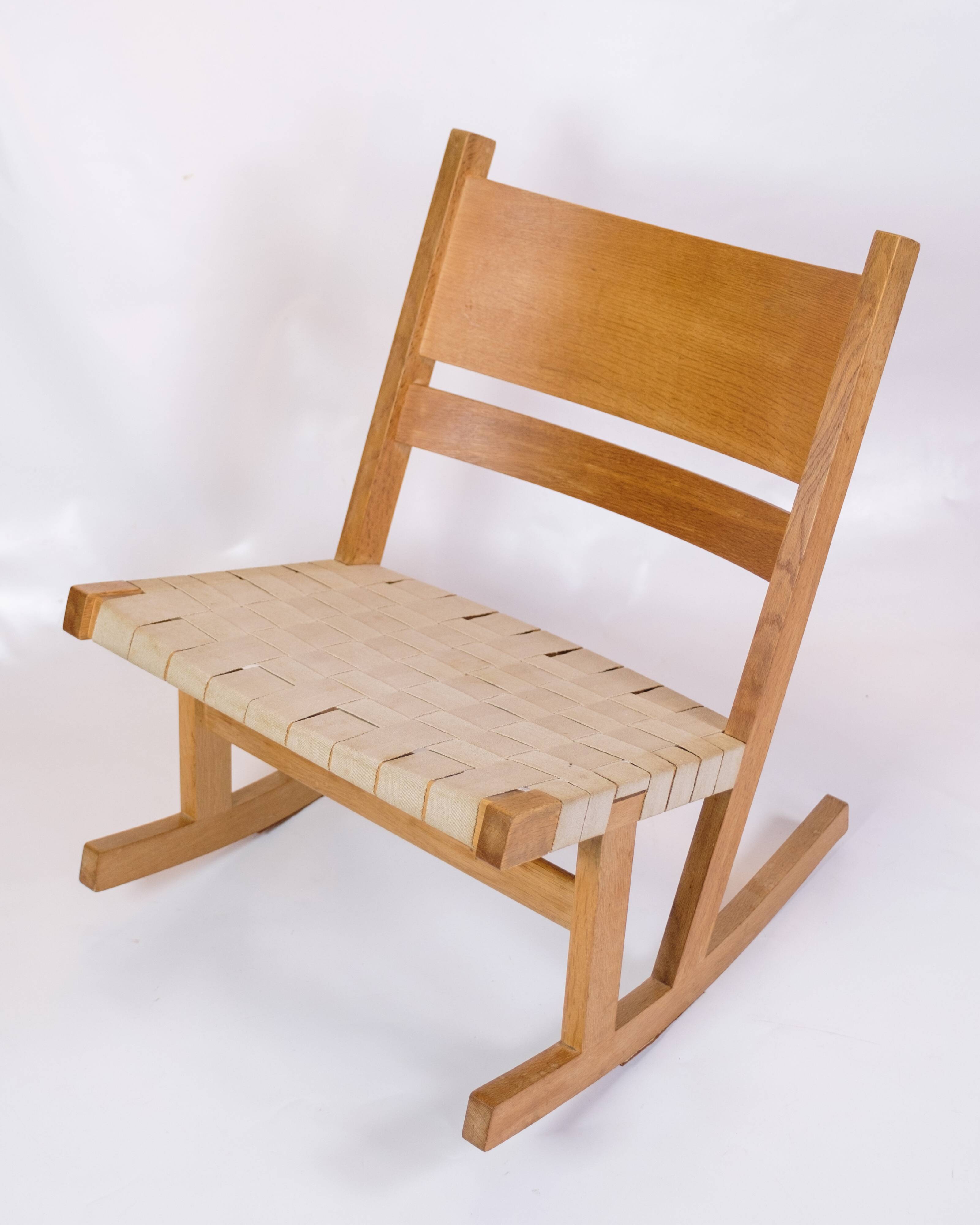 Rocking Chair Model GE674 Made In Olied Oak By Hans J. Wegner For Getama