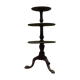 Antique black painted tiered stand