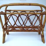 Vintage rattan magazine door