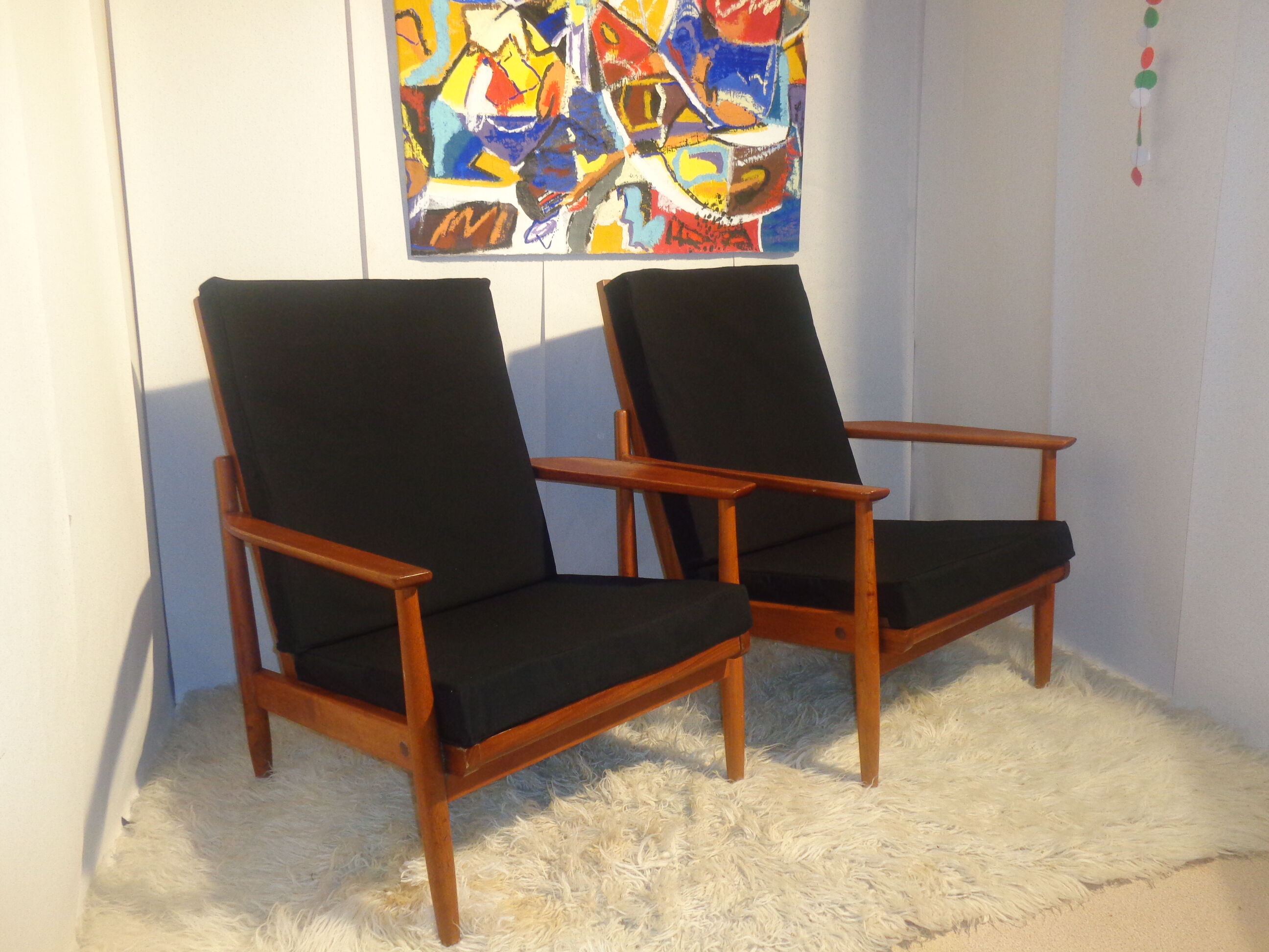 Pair of scandinavian armchairs of the years 60