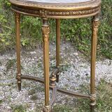 Table de milieu bois doré et marbre du début XXème siècle