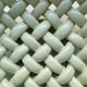 Light green woven ceramic basket Jérome Massier Vallauris