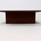 Grande table basse en bambou et bois belge des années 1980