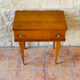 Vintage bedside table on compass legs, 1950 ́s