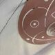 Vintage 1950 pink glass dome ceiling light - 39 x 40 cm