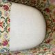 Fauteuil velours fleuri