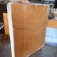 Miroir vintage bois et enduit