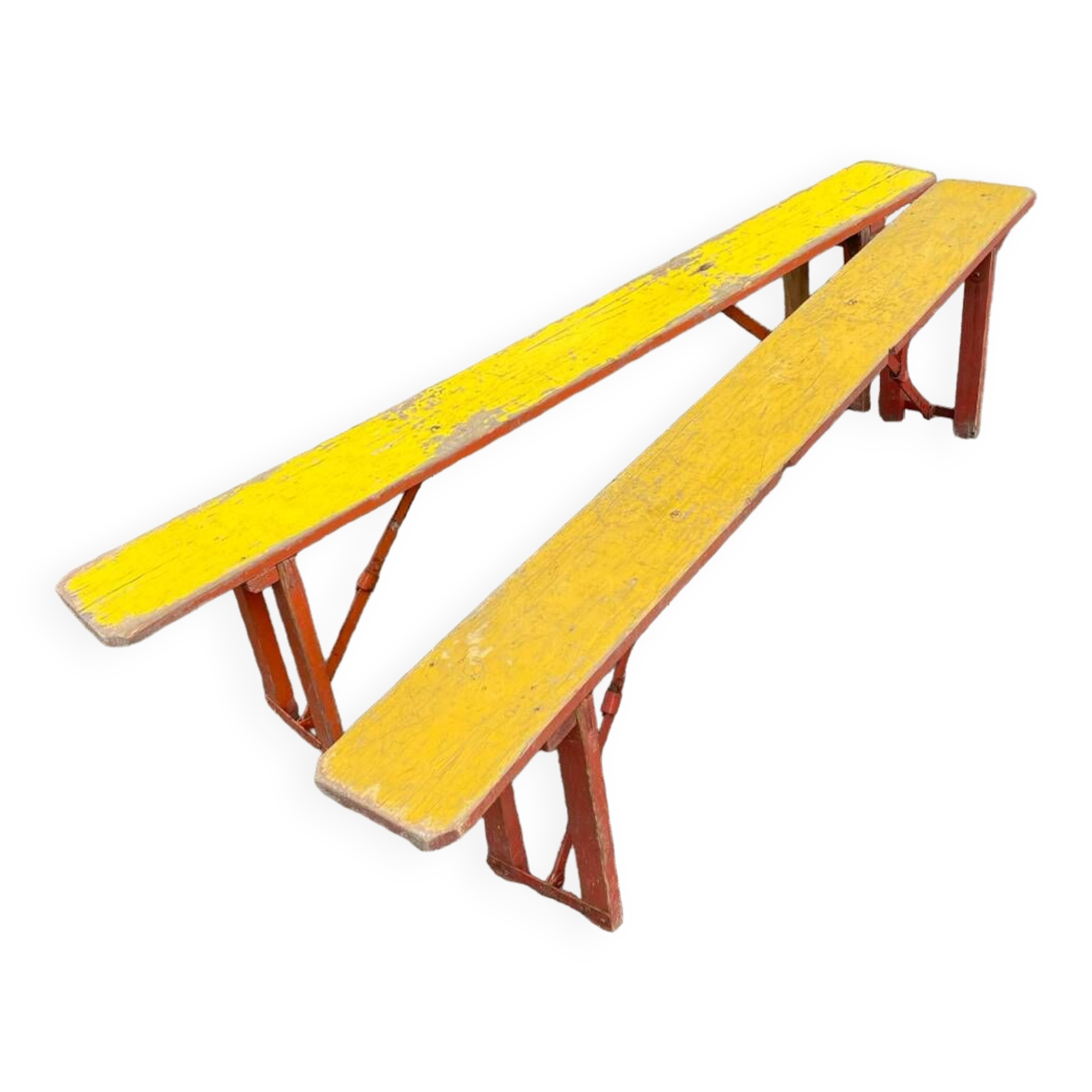 Paire de bancs pliants