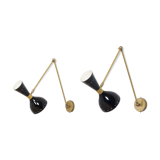 Set of 2 Italian sconces adjustable wall lamps
