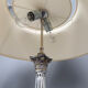 Pair of table lamps, Corinthian columns, silver-plated, England, 1970s