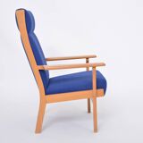 Reupholstered Danish Mid-Century Modern GE 181 a Chair by Hans Wegner for GETAMA