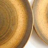Set of 6 small stoneware plates