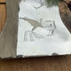 Engraved mirror tray art deco