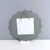 Postmodern sun shaped bronze wall mirror, italy